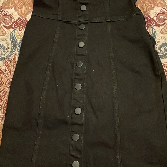NWT Zara dark denim bustier button front dress size S - Picture 4 of 11